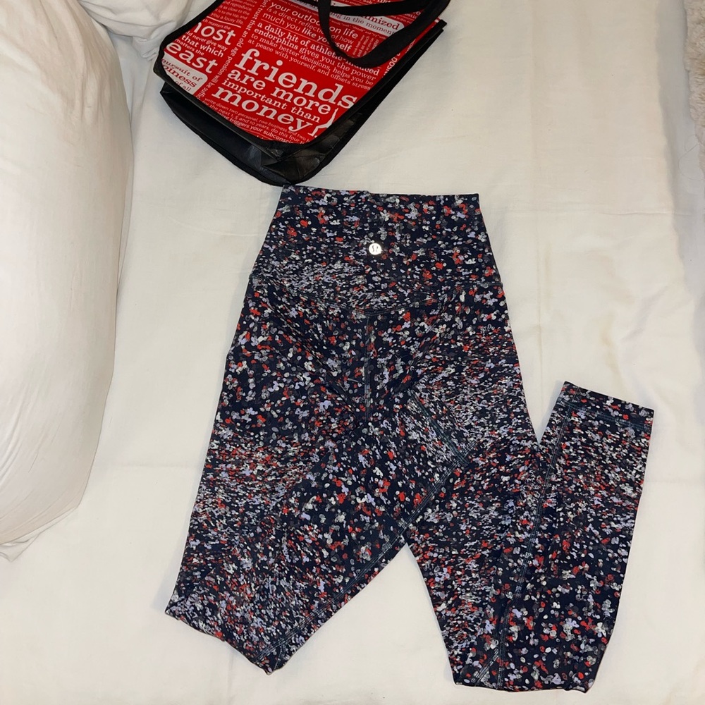 25’ size 2 align lululemon leggings speckled